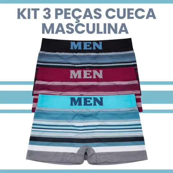 KITS DE CUECA MASCULINA BOXER ALTA QUALIDADE