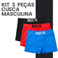 Promoção Kit 3 Peças Cueca Masculina Adulto Premium Microfibra