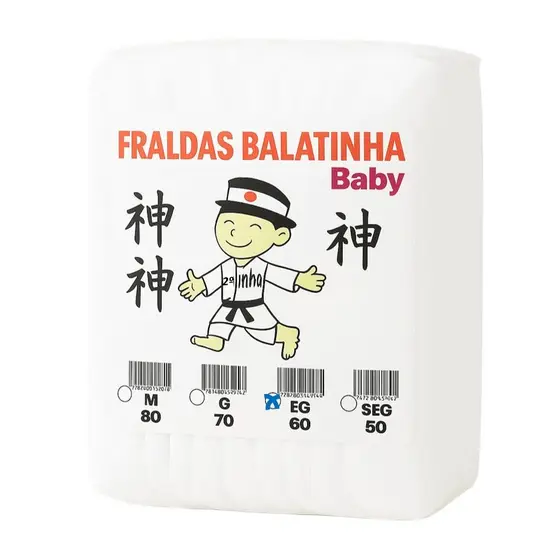 Fraldas Segunda Linha Infantil Mega EG 60 Unidades