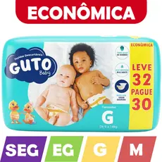 Fraldas Descartáveis Guto Baby - Econômica