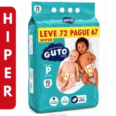 Fralda Guto Baby Hiper P 72 unidades