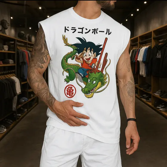 REGATA MASCULINA OVERSIZED DRAGONBALL ESTILOSO CAMISETA CASUAL OVER CAMISA LONGLINE HOMEM MODERNO ENVIO IMEDIATO