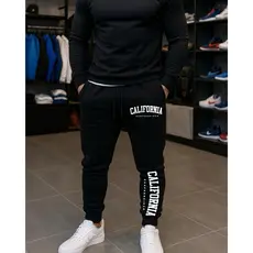 CALÇA DE MOLETOM CALIFORNIA ADULTO UNISSEX ALGODÃO FLANELADO CAIMENTO PERFEITO IDEAL PARA TREINOS CORRIDAS ACADEMIA