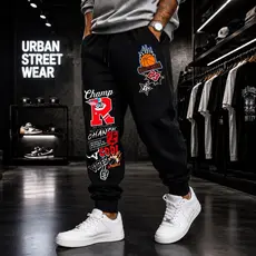 calça de moletom masculina Minialista flanelada com cordão de ajuste 100% algodão caimento perfeito Envio 24H