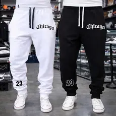 KIT 2 CALÇA DE MOLETOM UNISSEX FLANELADA CHICAGO 23 100% ALGODÃO MASCULINA FEMININA ENVIO IMEDIATO