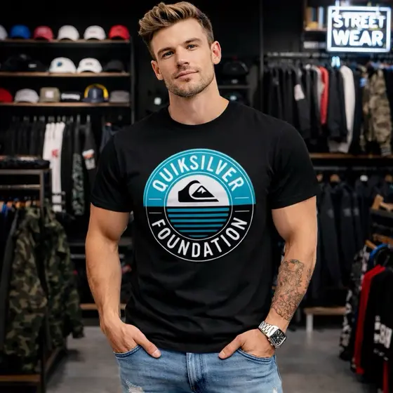 CAMISETA CAMISA MASCULINA ESTILOSA 100% ALGODÃO ESTAMPADA Quiks1lver Circulo LANÇAMENTO MALHA PREMIUM ENVIO RÁPIDO