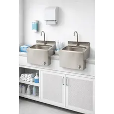 Kit Lavatorio Para As Maos Assepsia Cuba Inox C/ Acionamento