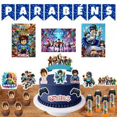Kit Festa do Roblox Personalizado com Nome e Idade