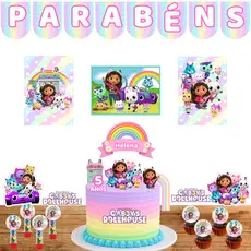 Kit Festa A Casa Mágica da Gaby Topo de Bolo Personalizado