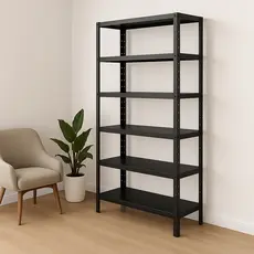 Estante de Aço Multiuso 6 Prateleiras 198x90cm Resistente Organizador para Casa Escritório e Garagem Suporta até 150 kg
