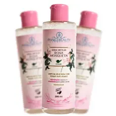 Água Micelar Rosa Mosqueta PhálleBeauty 200ml | Limpeza Facial | Remove Maquiagem | Hidrata e Revitaliza | PH0502