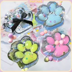 Squishy Brinquedos Sensoriais Slime de Patinha Anti Stress - Squishy Mochi Transparente Colorido