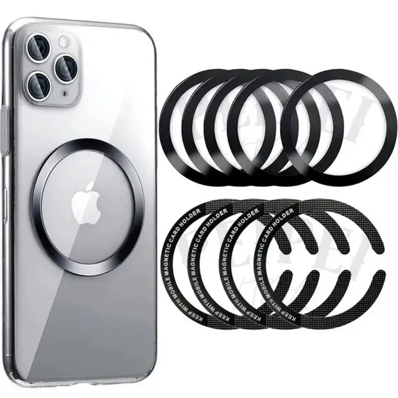 Anel Magnético Adesivo Magsafe Para iPhone Samsung/Anel imã fino para capa de celular