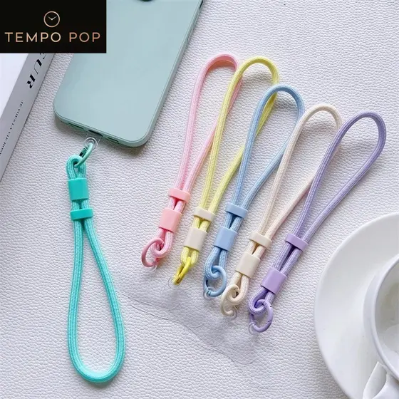 Cordão De Telefone Ajustável Estilo De Cor Simples Macron Para Ajuste Confortável