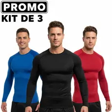 kit 3 camiseta E Kit 2 camisetas Masculina termica combo frio e calor