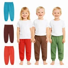 Kit 2 Calças de Moletom Infantil Unissex Inverno  Calça de Inverno Peluciada/Flanelada  Calça Unissex de Inverno