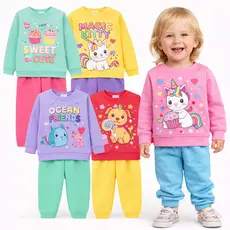 Kit Sortido 2 ou 4 peças de Roupa Infantil Menina Inverno Bebê Conjunto De Moletom Infantil Feminino Inverno Bebê Frio