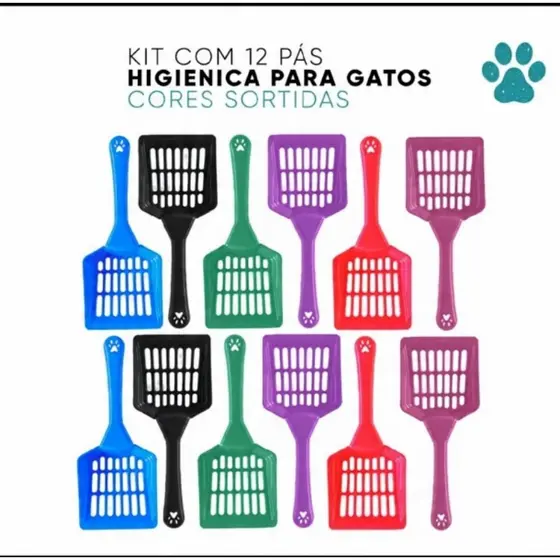 kit Pazinha para Sanitário Higiênico de gatos, cores sortidas
