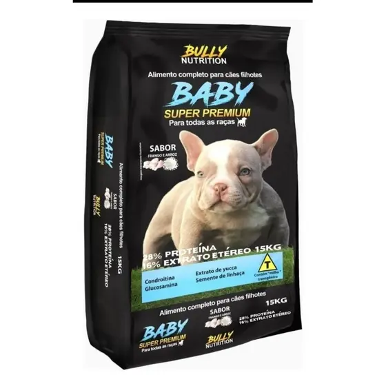 Ração Baby Bully Nutrition Para Filhotes Baby 15kg Pit Bull, Rottweiler, Todas as Raças