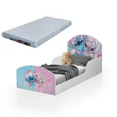 Cama Adesivada Infantil 100%Mdf Personagens Com Colchão Incluso -Stitch