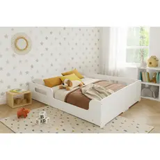 Cama Montessoriana Infantil Casal Princesa Moderna 100% Mdf - Branco