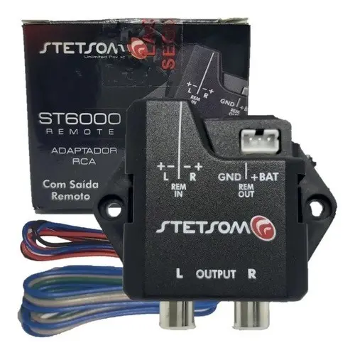 Conversor Adaptador De Fio Para Rca Stetsom St6000 Automotivo Possui Aterramento e Blindagem