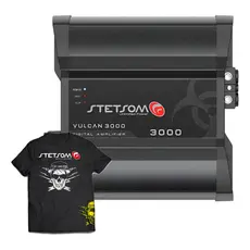 Módulo Stetsom Vulcan 3000w Rms 1 Ohm 1 Canal + Camiseta