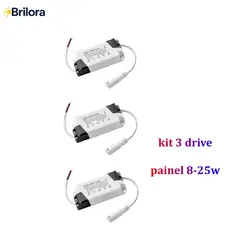 Kit 3/6/9 un Reator Driver 8w Até 25w para Painel Led Embutir Sobrepor bivolt