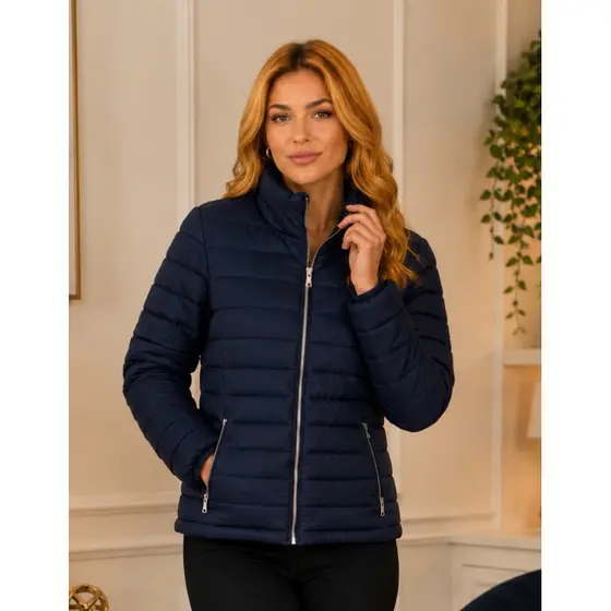 Jaqueta Puffer Feminina Peluciada | Tecido Leve e confortável