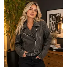 Jaqueta Estonada Feminina Cropped |courinho Premium | Moda Blogueira