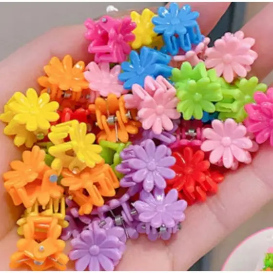 KIT 100 unidades Candy Color Mini Small Grab Clip Children's Hair Accessories