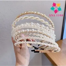 KIT 10PCS Tiaras Delicada Feminina Pérola Luxo Arco Cabelo（10 modelos diferentes）
