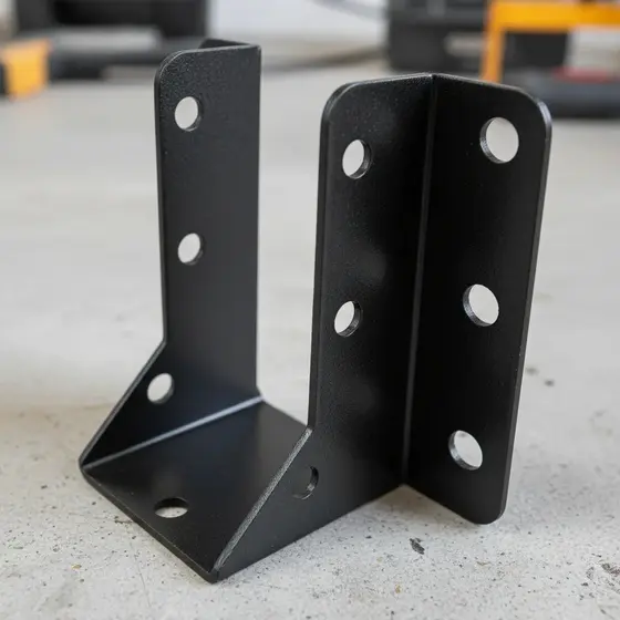 Kit 6 Suporte Viga Madeira Preto 5x10 Pergolado E Telhado