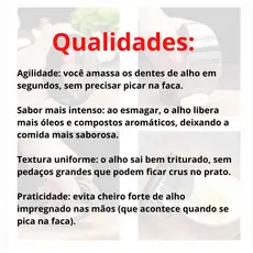 Espremedores de Alho Inox Manual Amassador Forte e Prático na Cozinha