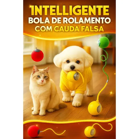 Brinquedo Inteligente para Pets – Luz LED + Movimento Automático