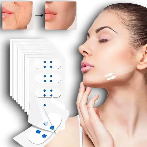 40 Adesivos Facial Fita De Lifting Anti Envelhecimento Transp Levantar e Revitalizar a Pele