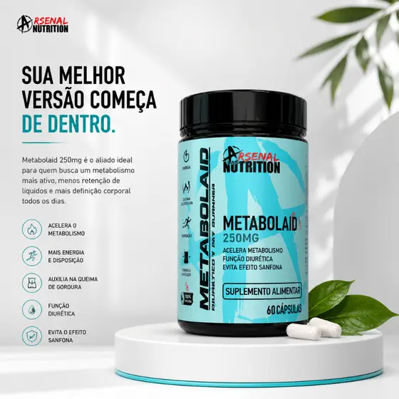 Metabolaid 500mg 60 Cápsulas Com Selo de Autenticidade