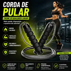 Corda De Pular Crossfit Profissional 3M -Para Fitness