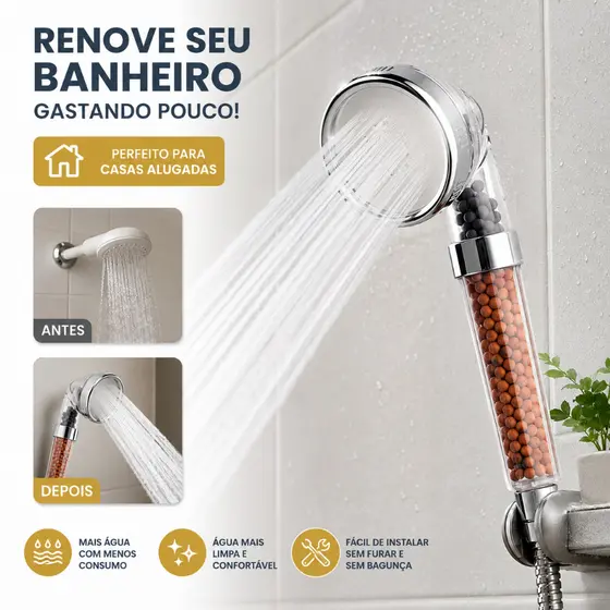 2/3/4 Pcs Ducha De Filtragem Iônica Alta Pressão Para Lavatorio De Salao