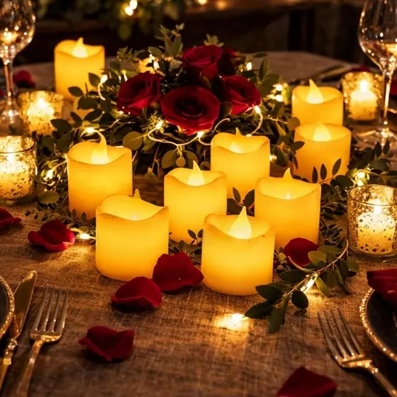 Kit 3/4/5 Velas Led Eletrônica Decorativa Luz Amarela Festa Casamento Igreja