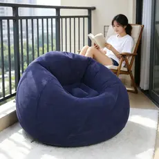 1 Pc Poltrona Inflável Relax Puff Confortável para Ler Assistir TV Filmes e Séries