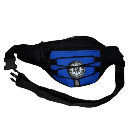 Pochete Em Poliéster Resinado Bicolor Com Amarração Frontal Original Bag Original