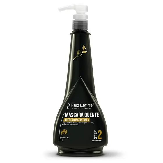 Máscara Quente Raiz Latina 1L Profissional Hidratação Profunda Nutrição Instantânea Reconstrução Capilar Anti Frizz