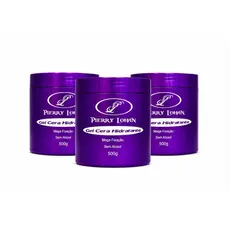 Kit 3 Gel Cera Pierry Lohan 500g Mega Fixação Sem Álcool Modelador Capilar Masculino