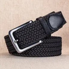 cinto masculino acessórios é de tecido elástico trançado, com fivela de couro – super versátil e combina com tudo cinto