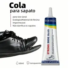 Cola transparente,forte e inodora para reparo de calçados, 60ml. Indicada para solas, saltos e consertos de bolsas/malas