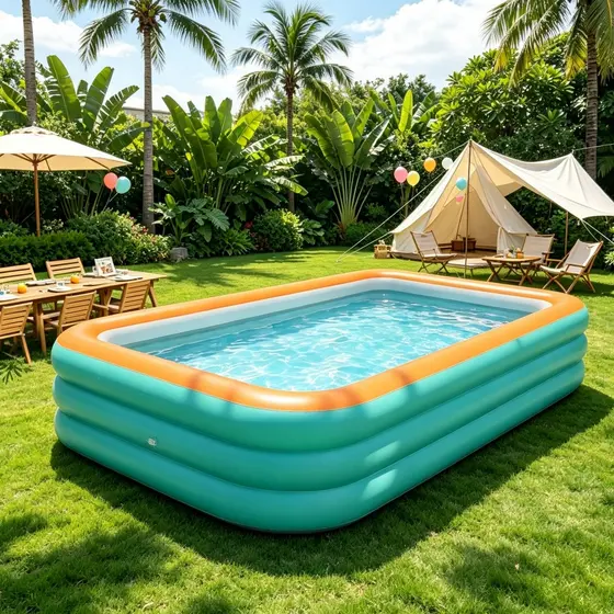 Piscina de grande capacidade! Prática e dobrável, para uso interno e externo Versão mais espessa Piscina。