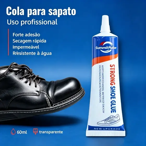 Cola Transparente Para Reparo De Sapatos – Adesivo À Prova D'água Fixação De Solas , Saltos E Bolsas (60ml)