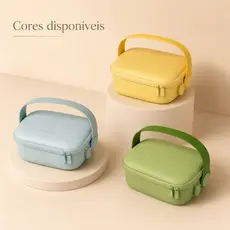 NECESSAIRE FEMININA MAQUIAGEM MALETA COM ESPELHO E LUZ LED RECARREGAVEL ESTOJO FUNGOOFUN