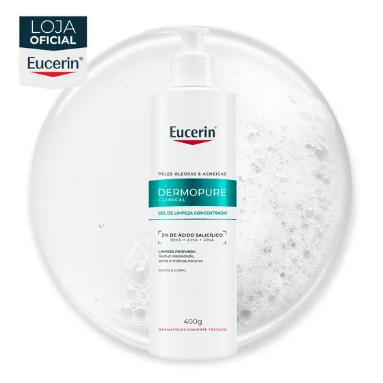 EUCERIN Gel de Limpeza Facial Antiacne Dermo Pure Concentrado 400ml